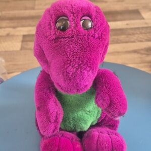 Vtg Barney Dinosaur Plush Dinosaur Stuffed Plush Purple Barney